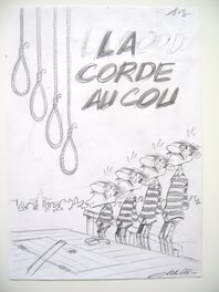 Original Cover - (2011) Achdé - Les nouvelles aventures de Lucky Luke T2 - La corde au cou - Essai de couverture original