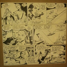 Dan Berry - Flash Gordon 4 strips consecutive group - Planche originale