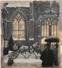 Anton Pieck - Kerkbezoek in de Winter - Original Cover