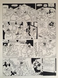 Claude Marin - Marin, Donald Duck, Miss Tick et les monstres, planche n°3, 1985. - Planche originale