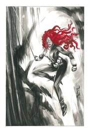 Saverio Tenuta - Black Widow - Illustration originale