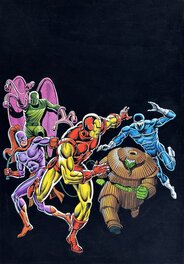 Planche originale - Jean Frisano - Iron Man - Strange no 129 - couverture originale - comic art