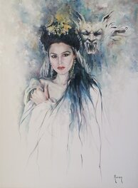 Maren Pérez-Clemente - Dracula, Monica Belucci - Grand format - Illustration originale