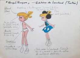 André Franquin - Pompon pour une poupée en latex - Illustration originale