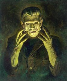 Manuel Sanjulián - Frankenstein, grand format - Illustration originale