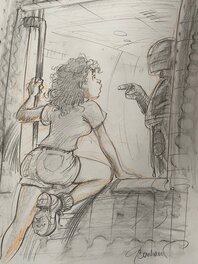Jan Bosschaert - Jan Bosschaert, illustration originale, Sam surprise. - Illustration originale
