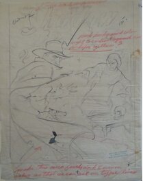 George ROZEN - The SHADOW  dessin préliminaire - Œuvre originale