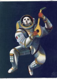 Lorenzo Mattotti - Cosmonaute troubadour - Illustration originale