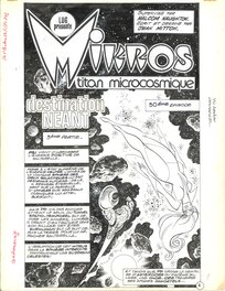 Planche originale - Mitton, Mikros #30, Destination Néant, planche n°1 de titre, Titan #64 p23 1984.