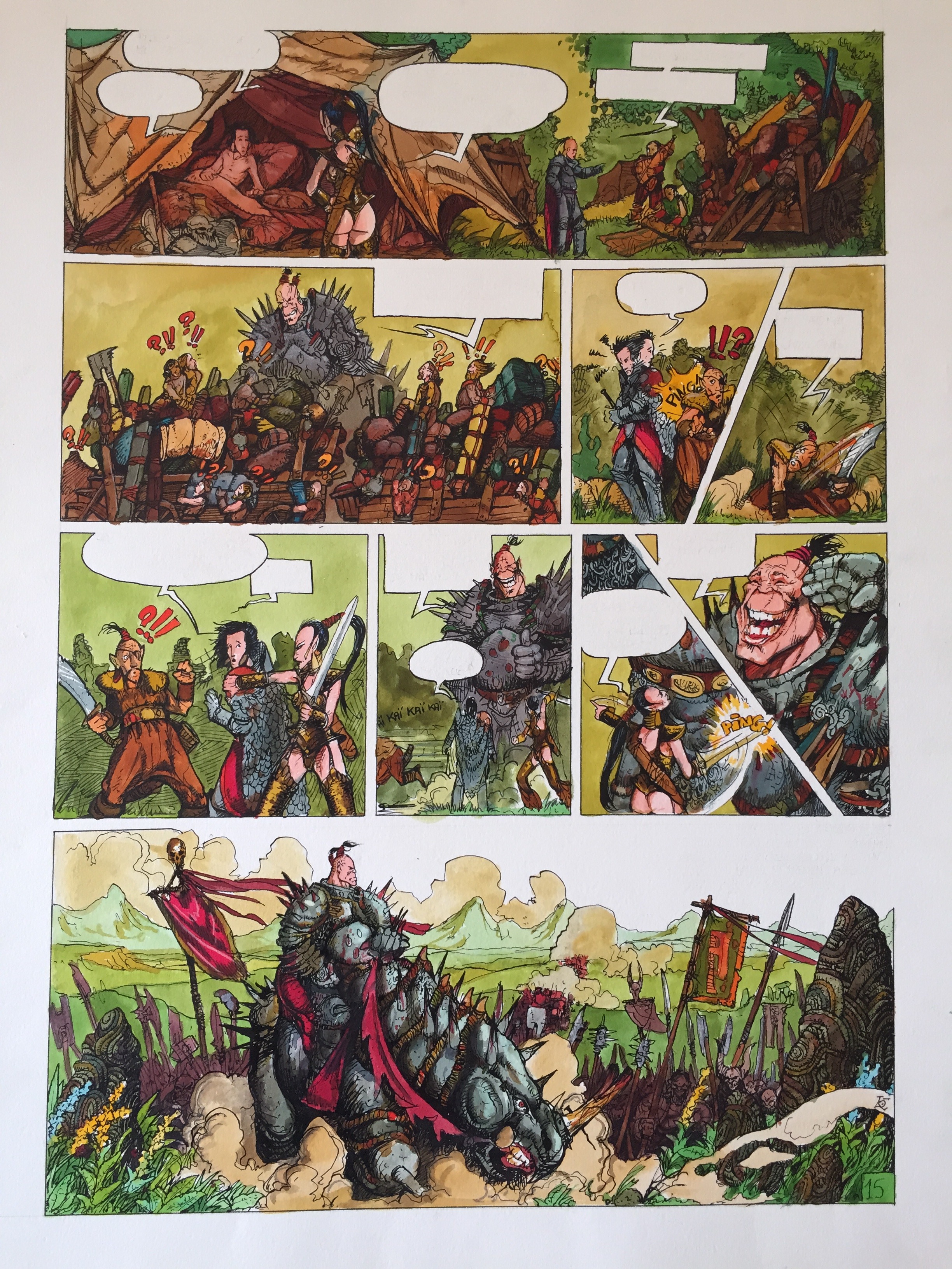 Les Chroniques De La Lune Noire Tome 1 Chroniques de la lune noire tome1 par Olivier Ledroit - Planche originale