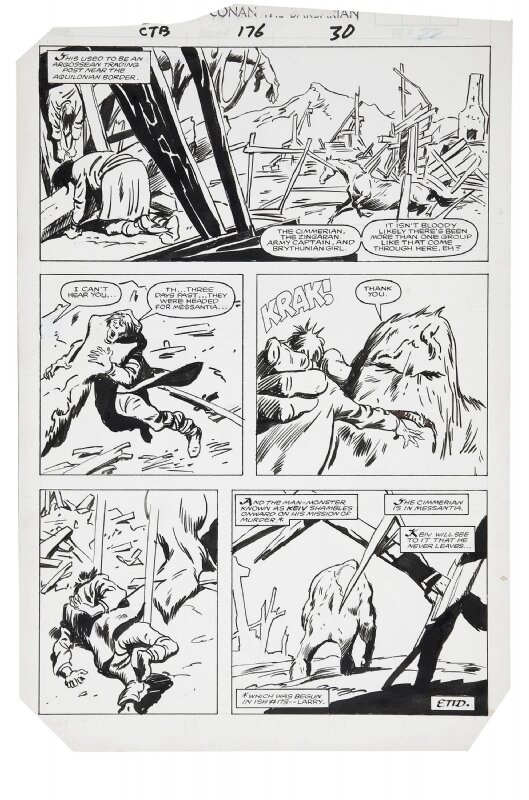John Buscema, Bob Camp, Conan the Barbarian #176, page 30 (Marvel, 1985) - Planche originale