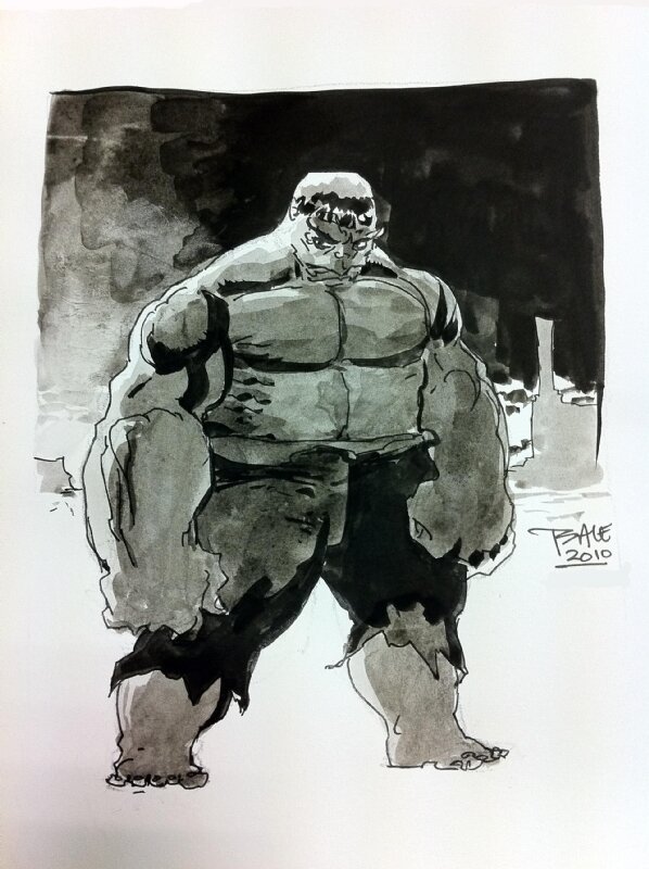 Tim Sale - Hulk Commission - Illustration originale
