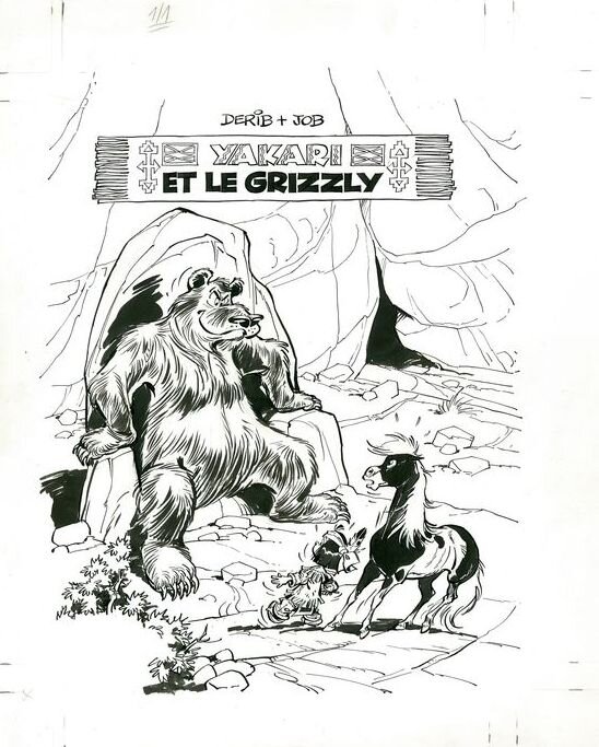 Derib - Yakari et le grizzly - tome 5 - couverture - Couverture originale