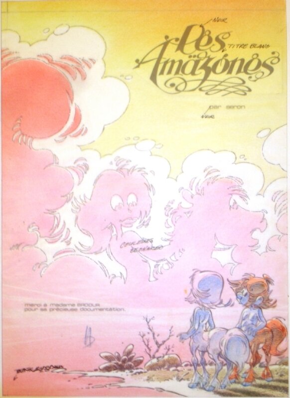 Pierre Seron, Vittorio Leonardo, Seron Pierre - Les centaures - Les Amazones - page de titre - Illustration originale