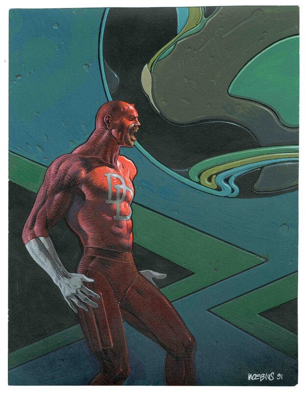 Daredevil by Moebius - Original Illustration