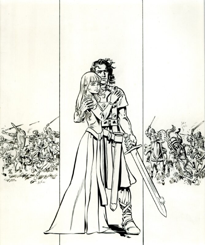Craenhals - Couv Chevalier Ardent - Illustration originale