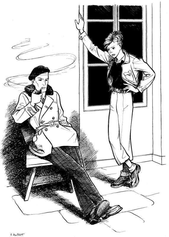 Joubert - Signe de Piste - 1950 - Illustration originale