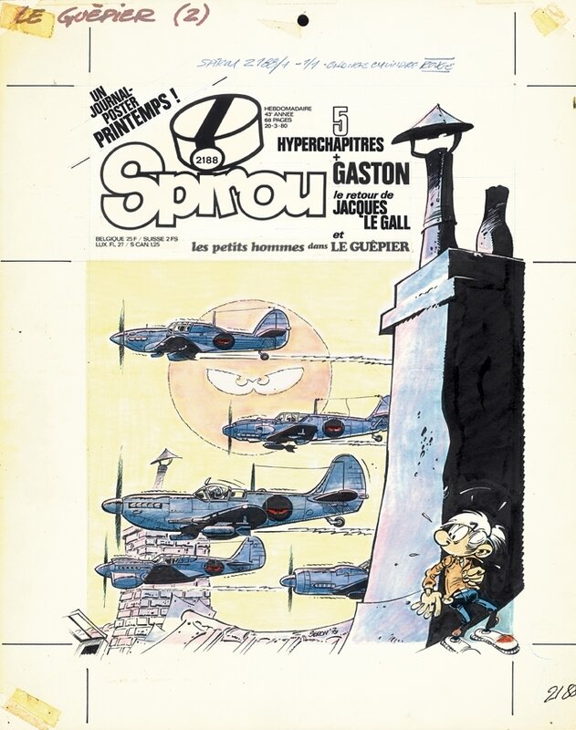 Seron - Couv Spirou Les Petits Hommes - Original Cover