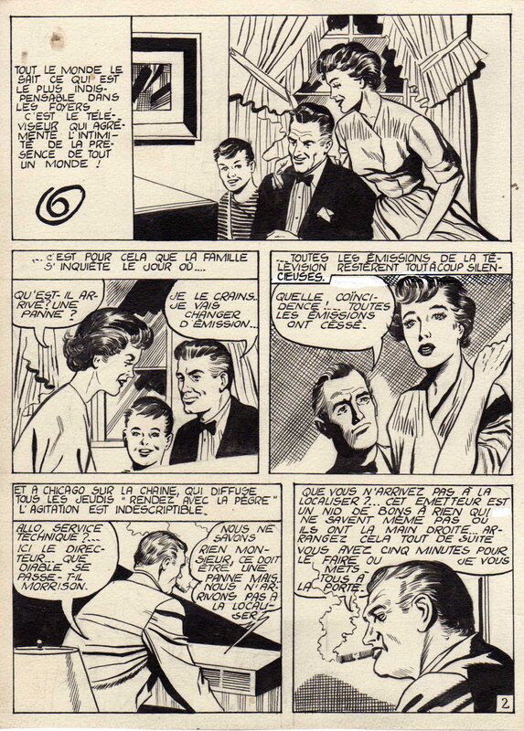 Fernando Fernandez, Pedro Añaños, Planche de Mister TV publiée dans Mystic édité par Artima (années 50) - Comic Strip