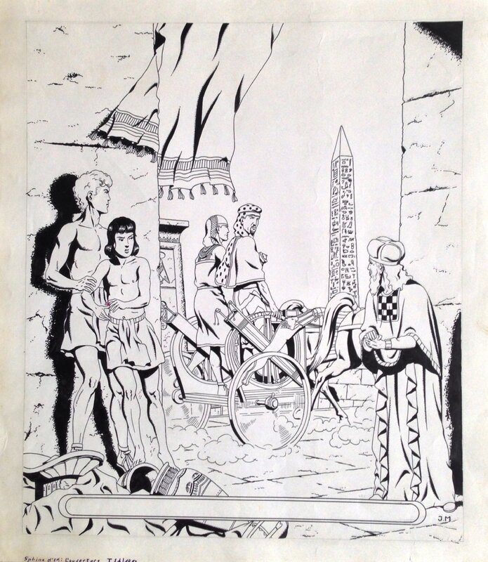 Jacques Martin, Alix Le Sphinx d'Or - Couverture du Journal de Tintin - Couverture originale