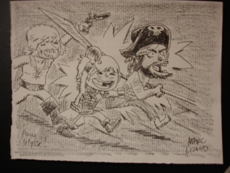 Lizano Marc - Le Pirate couve la grippe - illustration (1) - Original Illustration