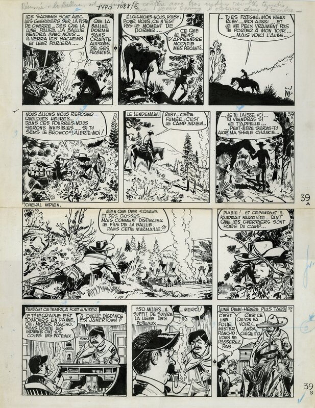 Jijé, Jerry Spring : Fort Red Stone pl 39 - Comic Strip