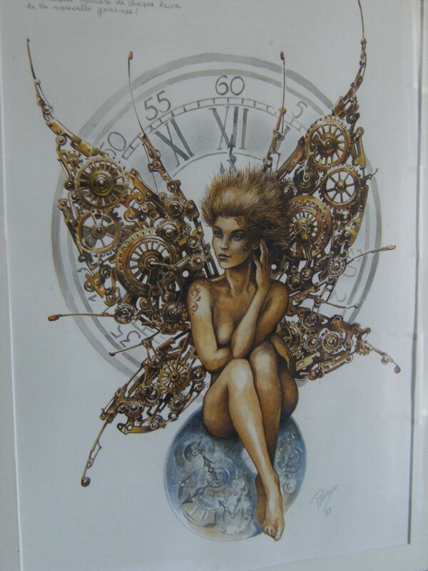 La fée horloge par Séverine Pineaux - Illustration originale