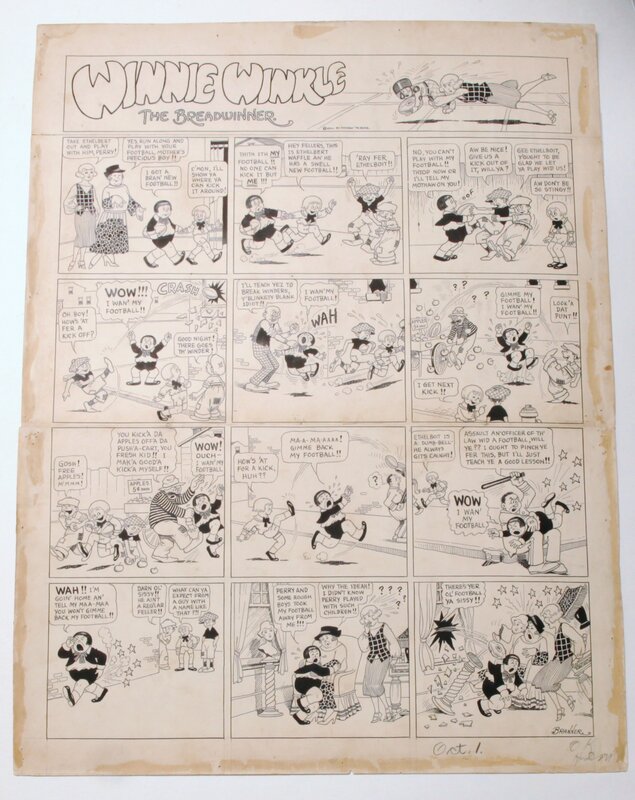 Martin Branner, - 1922 - WINNIE WINKLE  ou BICOT !! - Comic Strip