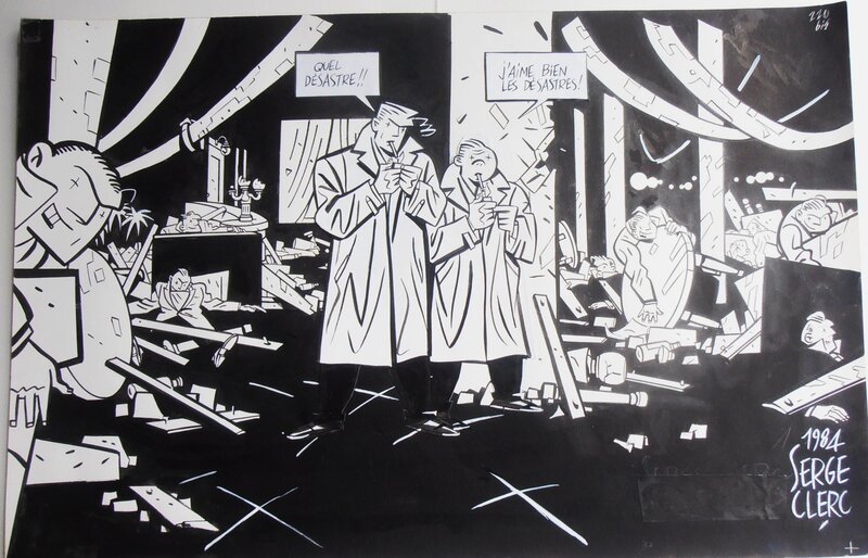 Serge Clerc, Quel désastre... FUREUR SUR LA TOUNDRA. 1984 - Illustration originale