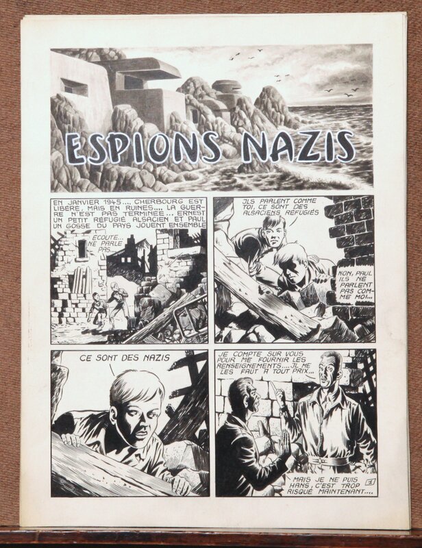 Cézard, Espions Nazis - camera 34 numéro 46  -  5 Mars 1951 - Planche originale