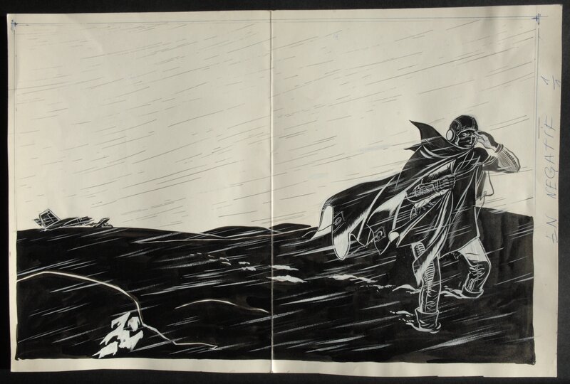 Albert Weinberg, Jean-Michel Charlier, Dan Cooper - Illustration page de garde - Planche originale
