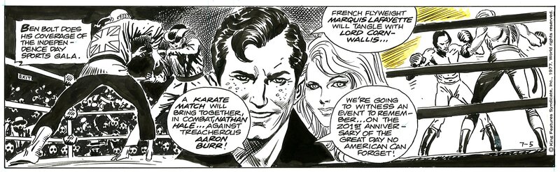 Joe Kubert, Big Ben Bolt . Strip du 5 / 07 / 1977 . - Comic Strip