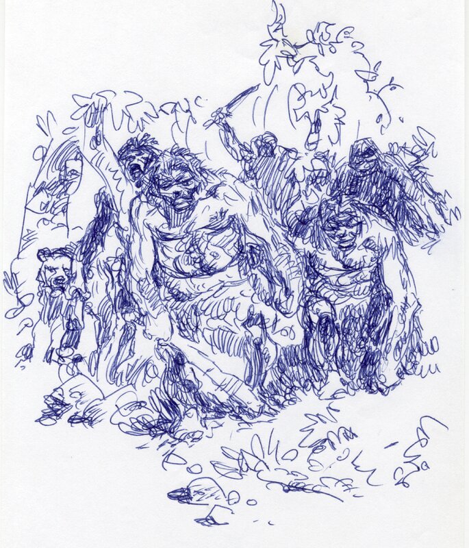 Préhistoire. by Victor De La Fuente - Original Illustration