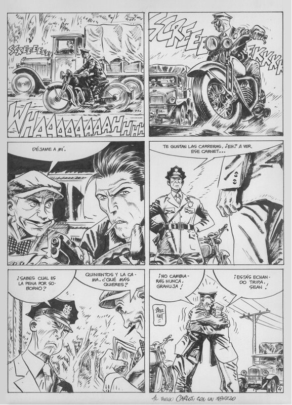 Jordi Bernet, Enrique Abuli, Torpedo 1936. Un salario de miedo. pág. 4 - Comic Strip
