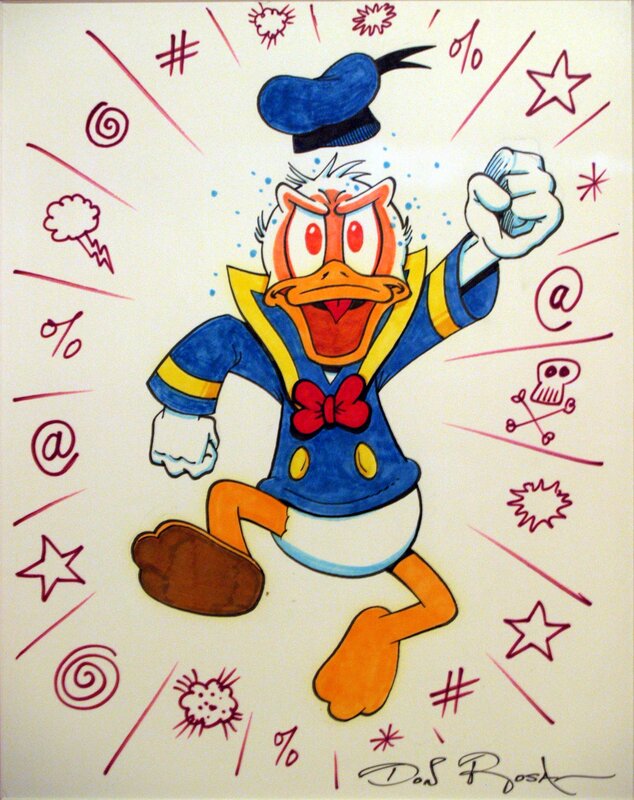 Donald en colère par Don Rosa - Illustration originale
