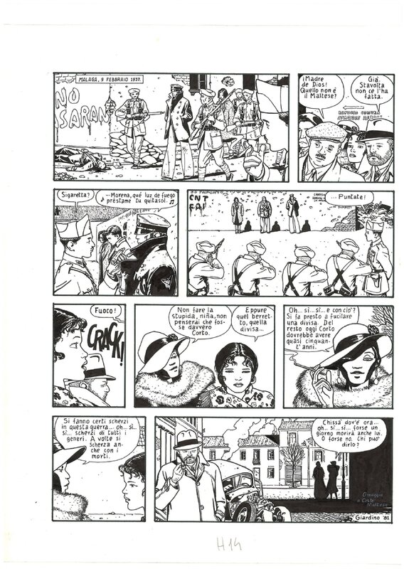 Vittorio Giardino, The Death of Corto Maltese - Comic Strip