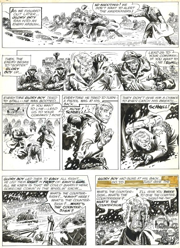 Joe Kubert, Our Army at War # 136 p. 14 . 1963 . - Comic Strip