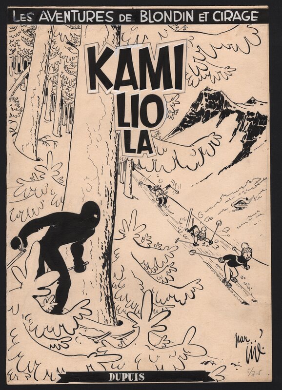 Jijé, Blondin et Cirage n° 3, « Kamiliola », 1954. - Couverture originale