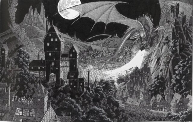 Dragon par Andreas - Illustration originale
