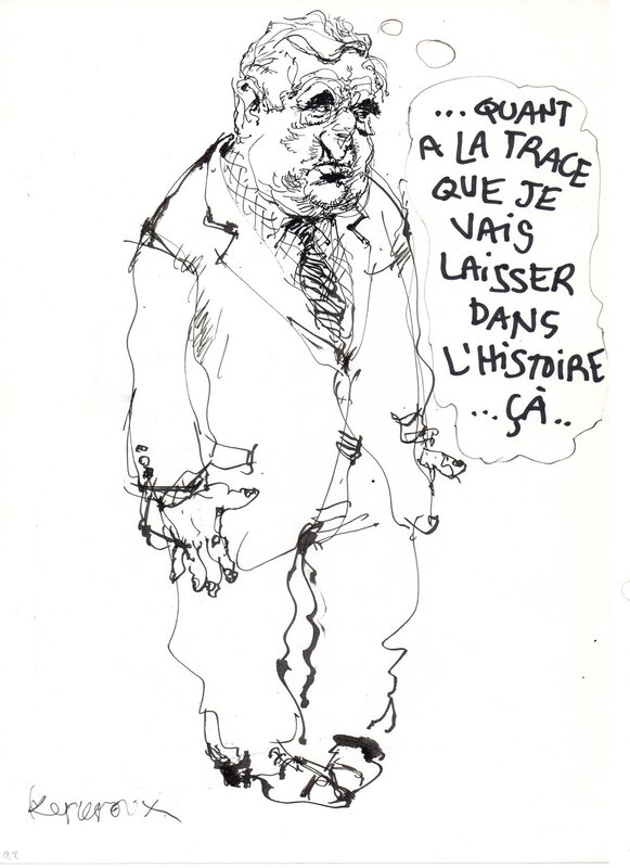 Jean-Marie Kerleroux, Caricature de Jean-Pierre Raffarin - Original Illustration