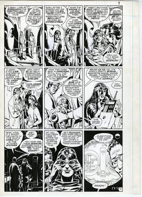 Dave Gibbons, Alan Moore, Watchmen, Book 7, page 9 - Planche originale