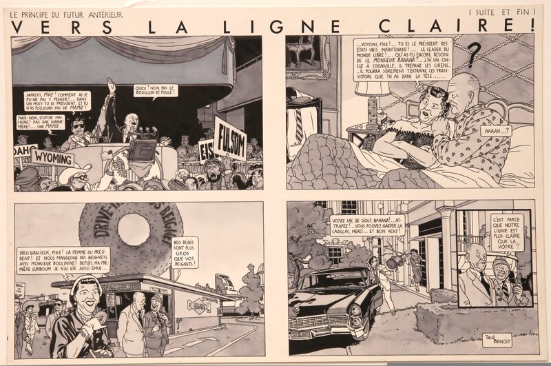 Ted Benoit, Vers LA LIGNE CLAIRE - Planche originale