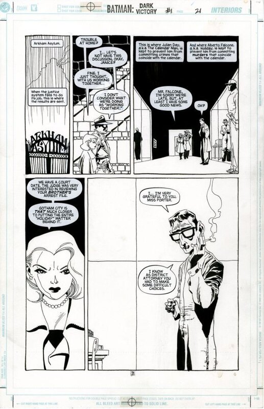 Tim Sale, Batman - Dark Victory #1 pg21 - Planche originale