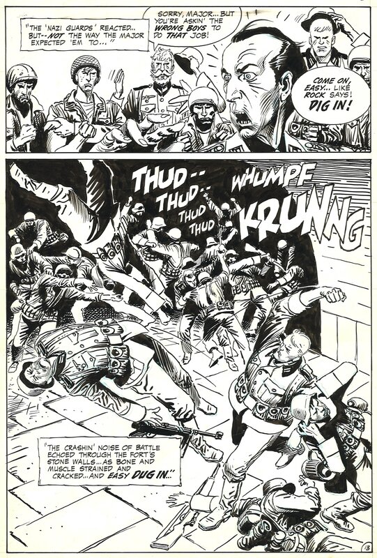 Joe Kubert, Our Army at War # 222 p.13 . - Comic Strip