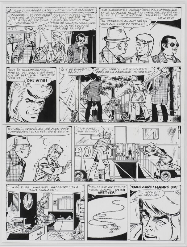 Tibet, André-Paul Duchâteau, Ric Hochet - Coups de griffes chez Bouglione - pl.10 - Comic Strip