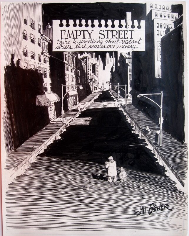 Empty street par Will Eisner - Planche originale