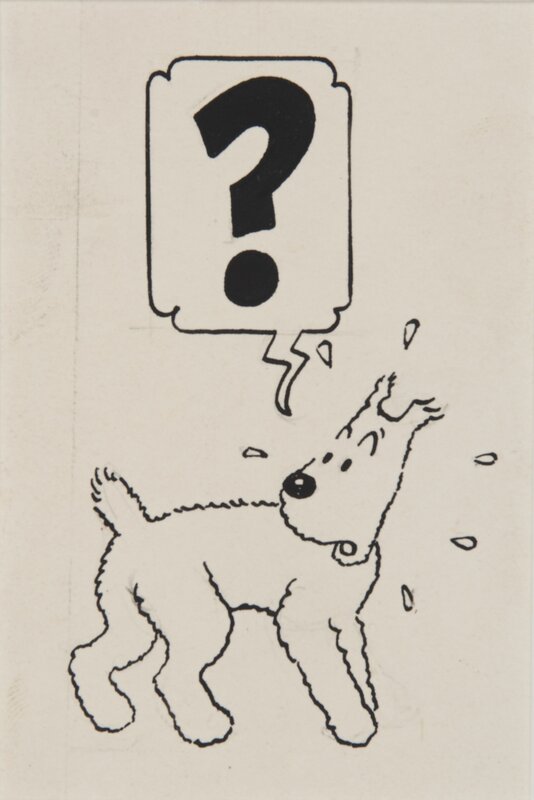 Hergé, Milou - Journal de Tintin n°45 de 1954 page 10 - Illustration originale