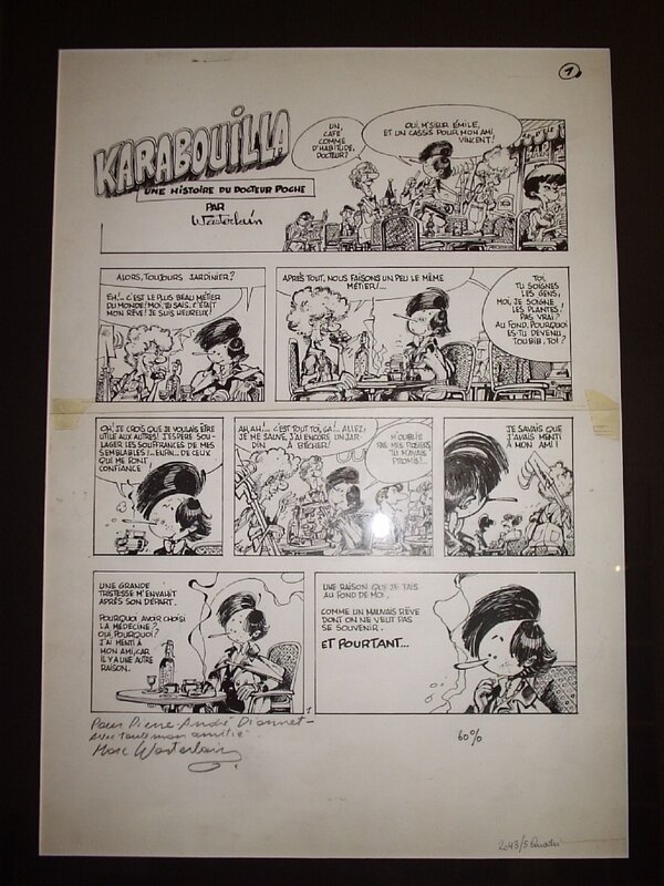 Marc Wasterlain, Le Docteur Poche n° 3, « Karabouilla », planche d'incipit, 1977. - Comic Strip