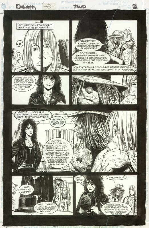 Chris Bachalo, Mark Buckingham, Bachalo: Death: The High Cost of Living 2 page 2 - Original art