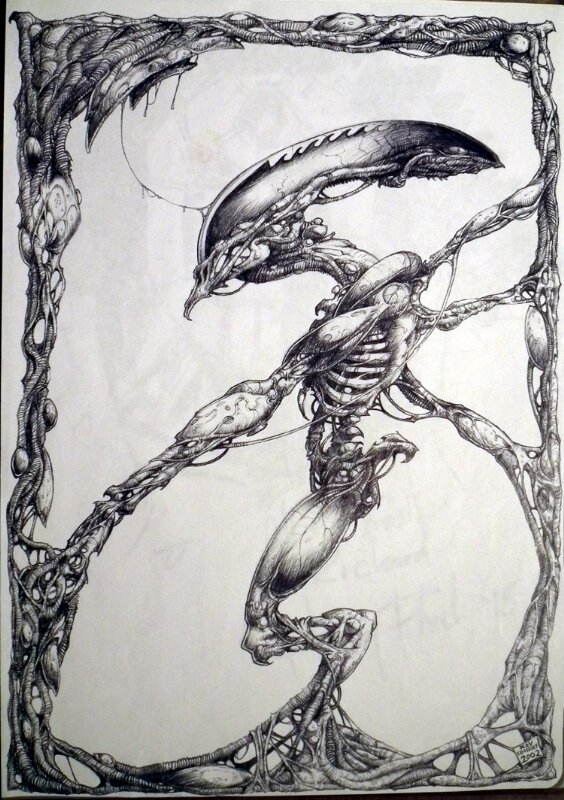 Alien by Kev Crossley - Original Illustration